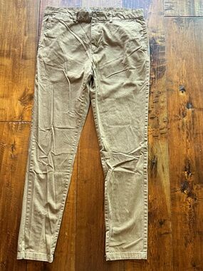 Men 34x34 Tan Chino ultimate slim taper